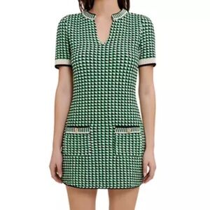 Make Roxanne Houndstooth Sweater Dress